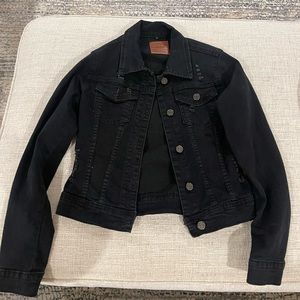 Black denim jacket